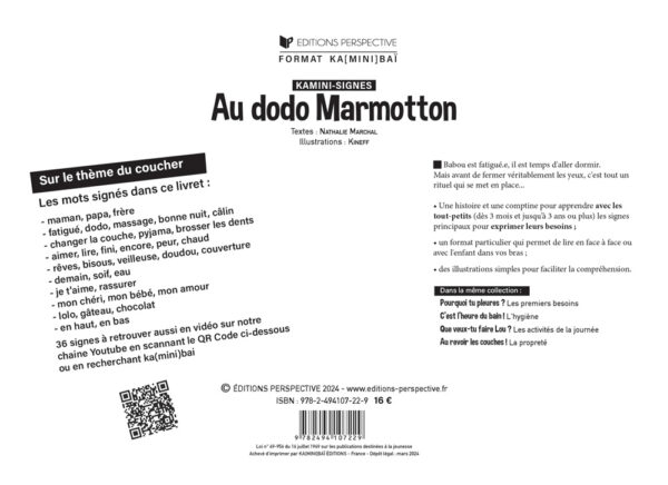 Au dodo marmotton - 4e de couverture